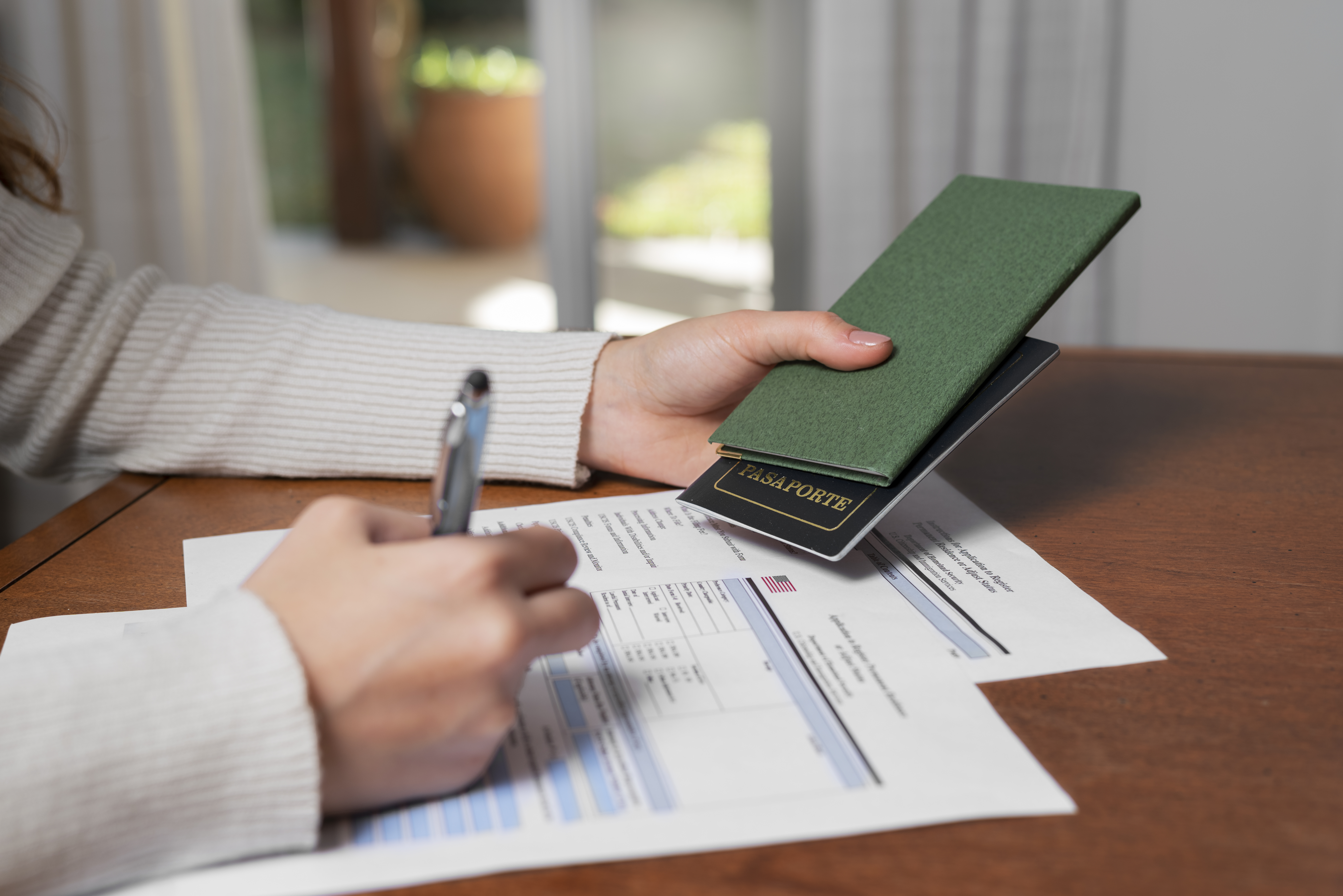 top-view-green-card-application